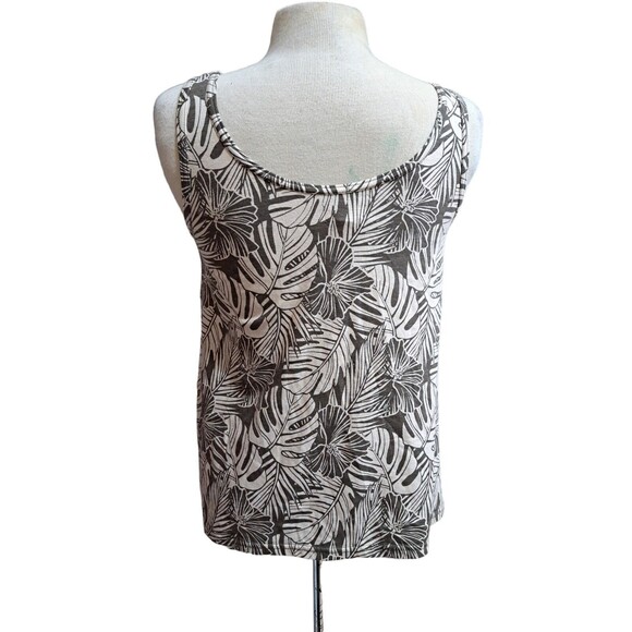 Pact Tank Top Green Cream Organic Cotton Blend Grape Leaf Shirt New - Picture 3 of 6